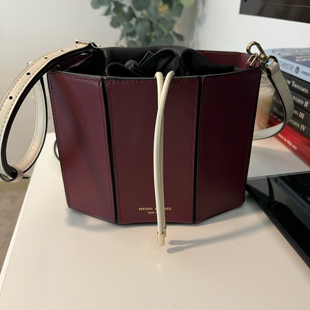 Henri Bendel Red Shoulder Bag with Modern Design